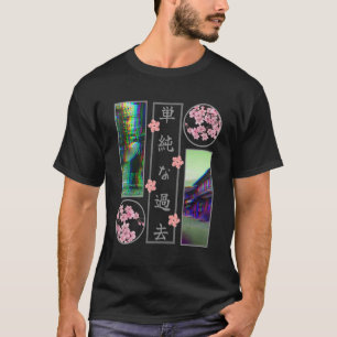 Camiseta Cherry Blossom Japonês Streetwear Men Lofi
