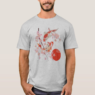 Camiseta Cherry Blossom Koi Carp Fish Japanese Sakura Graph