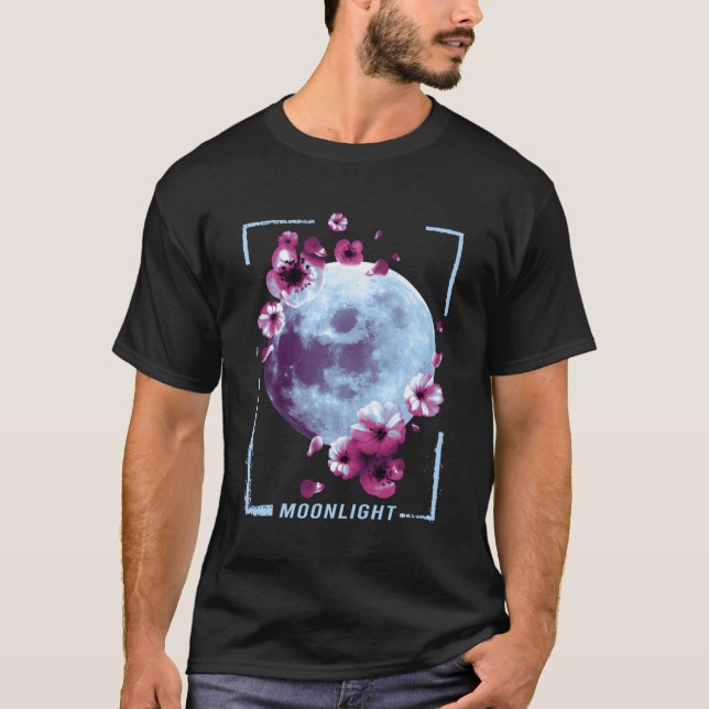 Camiseta Cherry Blossom Moonlight - Painting (Frente)