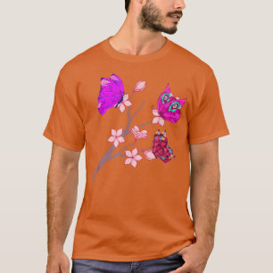 Camiseta Cherry Blossom Nature Insect Animal Japão Sakura B