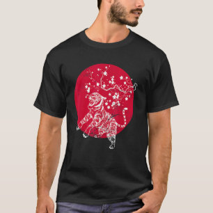 Camiseta Cherry Blossom Predator Animal Cat Sakura Asi