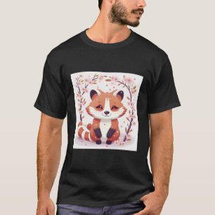 Camiseta Cherry Blossom Red Panda Adorável