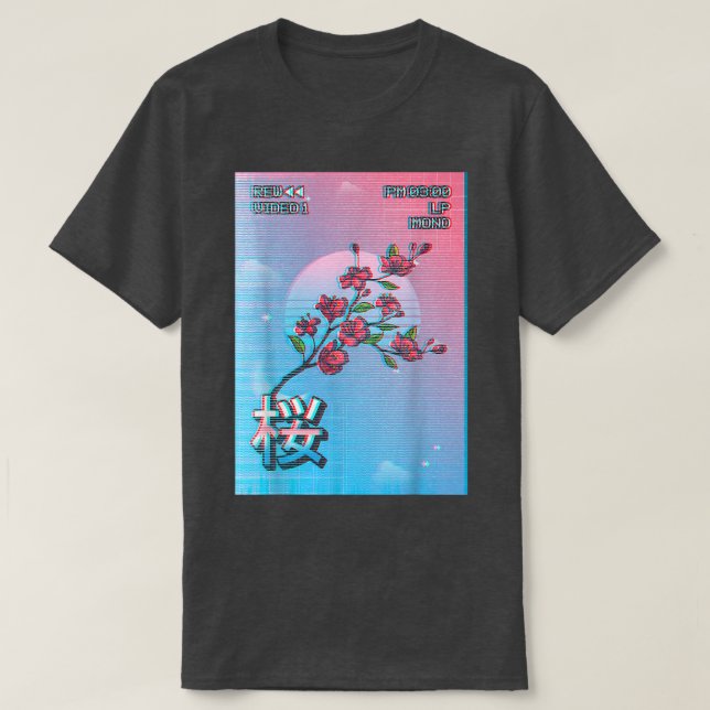 Camiseta Cherry Blossom Sakura Árvore Retro (Frente do Design)