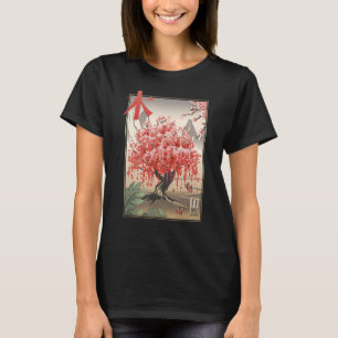 Camiseta Cherry Blossom Sakura Tree Mt Fuji Japão
