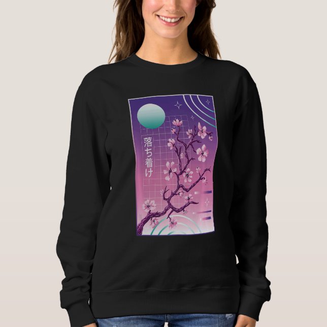 Camiseta Cherry Blossom Vaporwave Sakura (Frente)