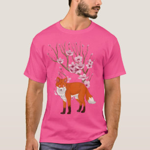 Camiseta Cherry Blossom Wild Animal Florist Sakura Forest F