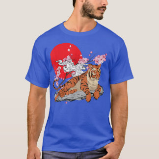 Camiseta Cherry Blossom Wild Cat Amante de os animais Sakur