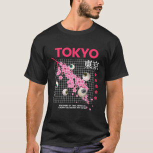 Camiseta Cherry Blossomo Arte Japonesa Tóquio Weirdcore Eye