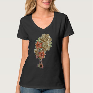 Camiseta Cherry Blossoms em Couro