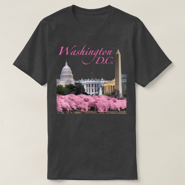 Camiseta Cherry Blossoms Paradise The Washington DC Mall  (Frente do Design)
