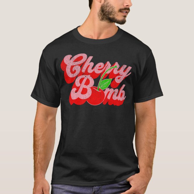Camiseta Cherry Bomb 70S Cute (Frente)