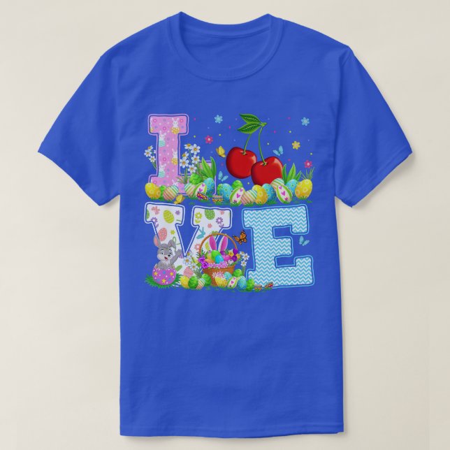 Camiseta Cherry Eas - Fruta Páscoa De Ovo Caça Encantada Co (Frente do Design)