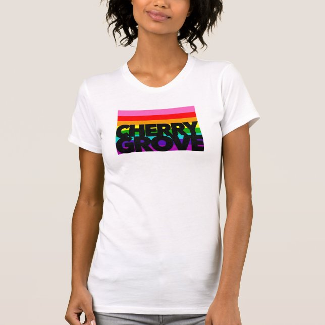Camiseta Cherry Grove Fire Island Long Island NY Nova York (Frente)
