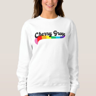 Camiseta Cherry Grove Fire Island NY logotipo arco-íris LGB