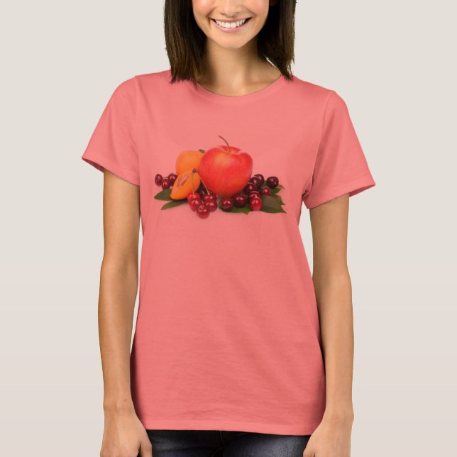 Camiseta Cherry Peach Apple (Frente)