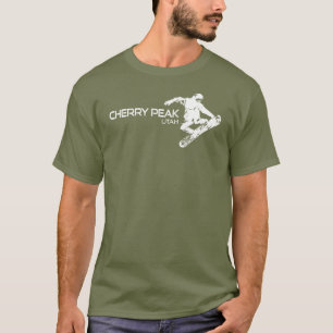 Camiseta Cherry Peak Resort Utah Snowboarder