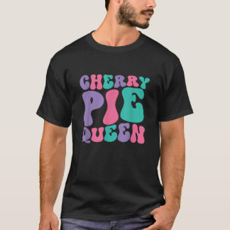 Camiseta Cherry Pie Queen Womens Retro Vintage Wavy Groovy