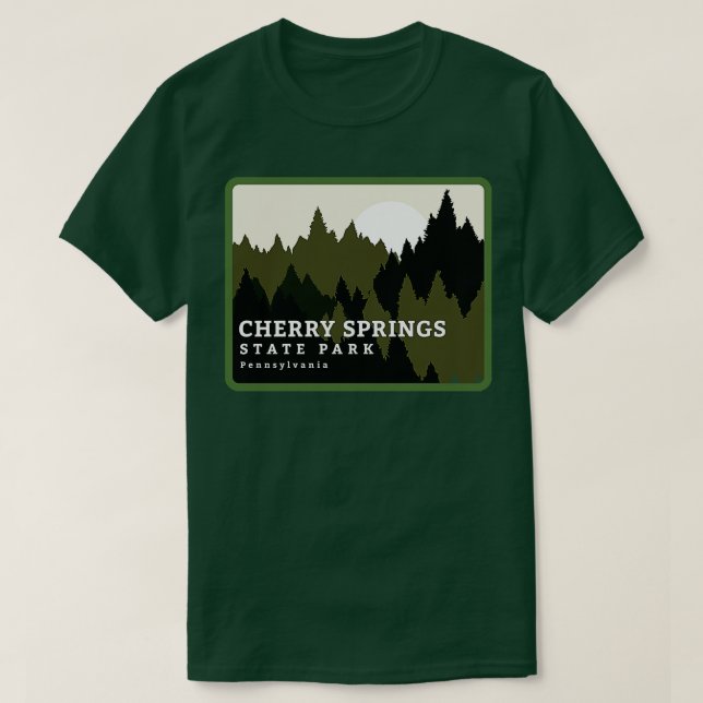 Camiseta Cherry Primavera State Park Pensilvânia Forest Sun (Frente do Design)