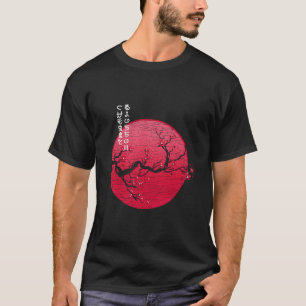 Camiseta Chersom Blossom Sakura Flor Lua Vermelha
