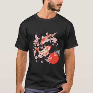 Camiseta Chersom Koi Carp Fish Sakura Japonês