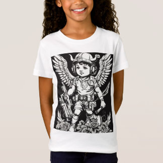 Camiseta Cherub segurando duas pistolas design