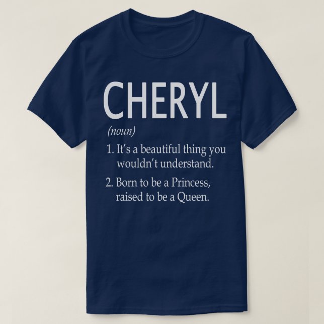 Camiseta Cheryl Name Gift 166 (Frente do Design)