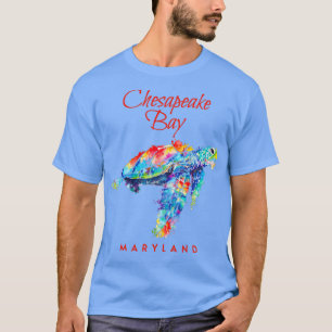 Camiseta Chesapeake Bay Maryland Watercolor Sea Turtle1
