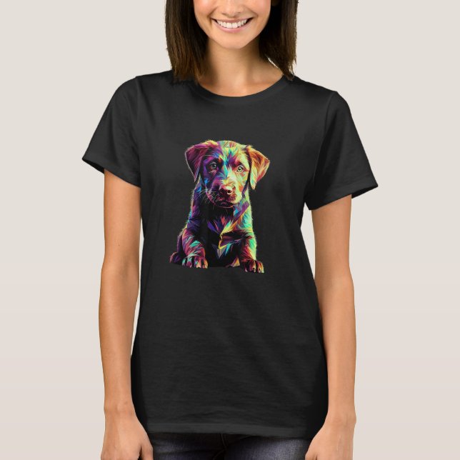 Camiseta Chesapeake Bay Retriever Puppy Dog Pop Art (Frente)