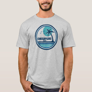 Camiseta Chesapeake Beach Maryland Palm Tree Birds