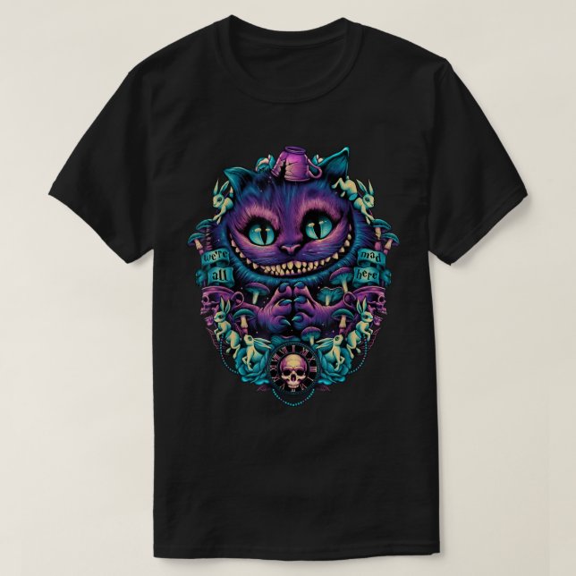 Camiseta Cheshire Cat Alice no País das Maravilhas (Frente do Design)