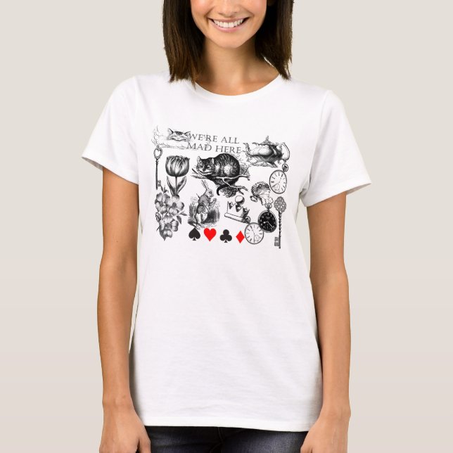 Camiseta Cheshire Cat Classic Alice em Maravilderland (Frente)