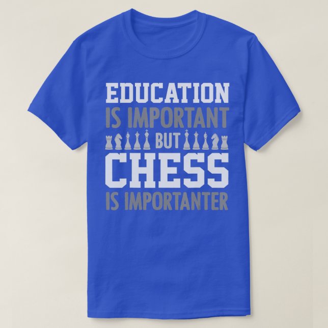 Camiseta Chess Chessmen Jogador de xadrez Ventilador de xad (Frente do Design)