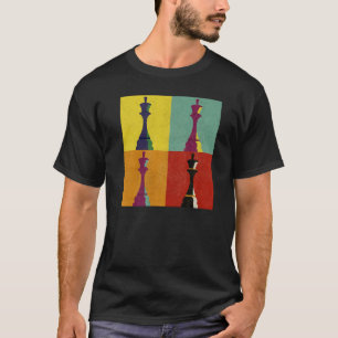 Camiseta Chess Conselho Jogo Piece King Checkmate Pop