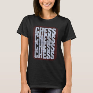 Camiseta Chess Font Block 3D Script Chess is Strategy
