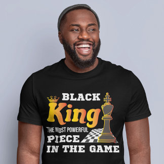 Camiseta Chess Game Black King, o mais poderoso homem afric
