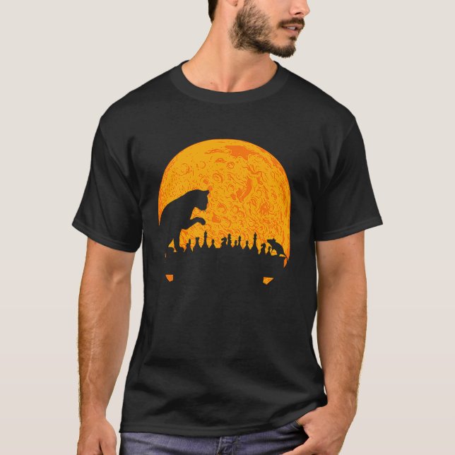 Camiseta Chess Game Cat Mouse Chess Conselho Chess (Frente)