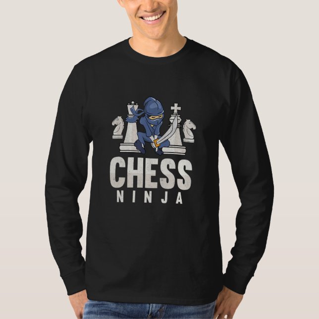 Camiseta Chess Ninja Funny Chess Player Chess Boys Chess Ki (Frente)