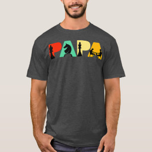Camiseta Chess Pai Engraçado Papa Pais Favoritos Hobby