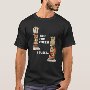 Camiseta Chess Player King & Queen Time Para Xadrez I G
