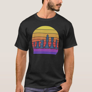 Camiseta Chess Retro Chess Jogadoras Mulheres Amar