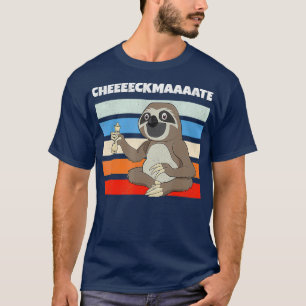 Camiseta Chess Sloth Slow Ceckmate Em Um Chess Engraçado