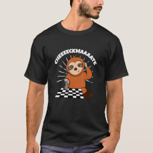 Camiseta Chess Sloth Slow Ceckmate Em Uma Brincadeira De Xa