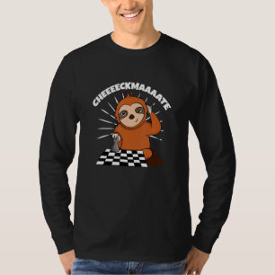 Camiseta Chess Sloth Slow Ceckmate Em Uma Brincadeira De Xa