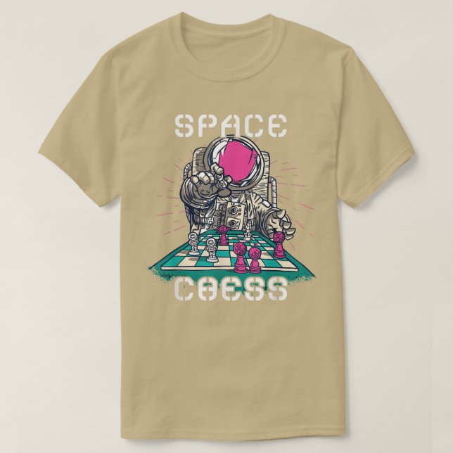 Camiseta Chess Space Player Chessboard Conselho Game Chess  (Frente do Design)