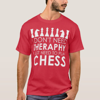 Camiseta Chess Therapy xadrez engraçado cita o avô Strat