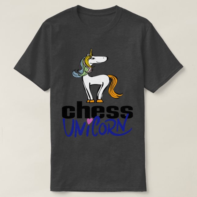 Camiseta Chess Unicorn 2 (Frente do Design)