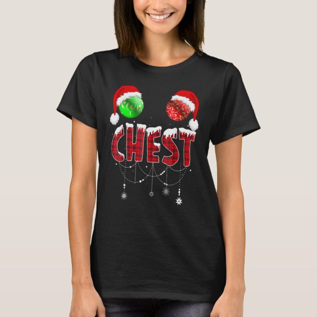 Camiseta Chest Nuts Christmas   Matching Couple Chestnuts (Frente)