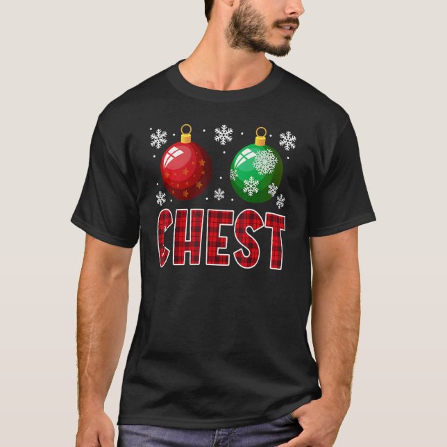 Camiseta Chest Nuts Christmas   Matching Couple Chestnuts 2 (Frente)