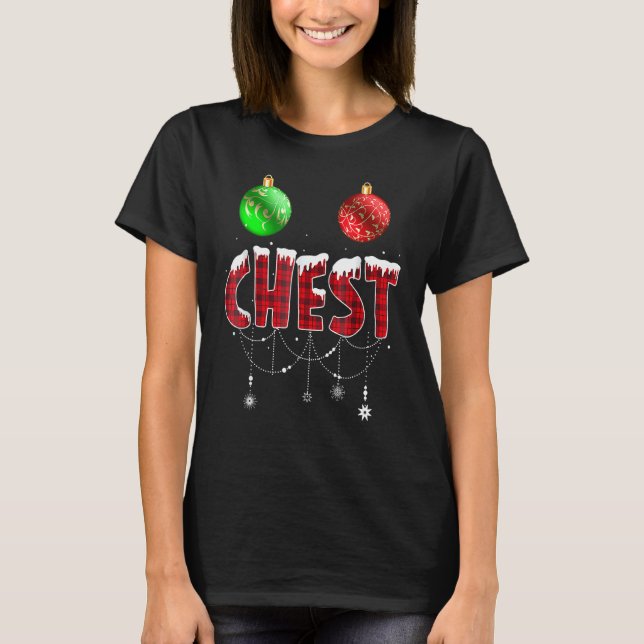 Camiseta Chest Nuts Christmas   Matching Couple Chestnuts 3 (Frente)
