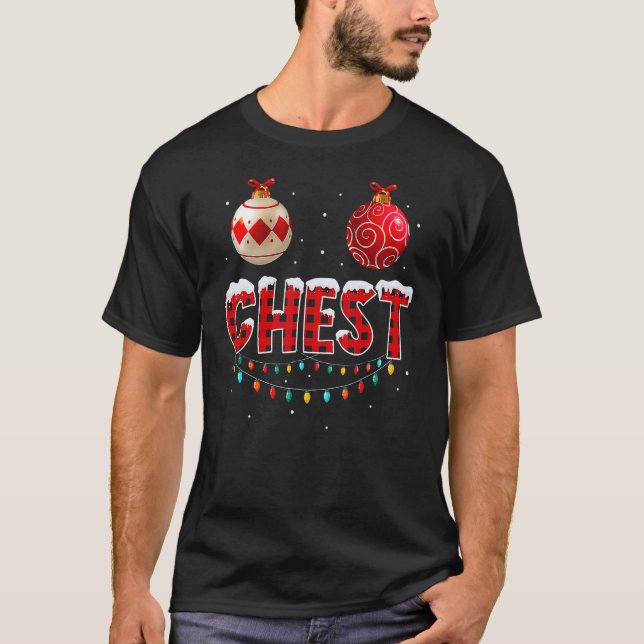 Camiseta Chest Nuts Christmas   Matching Couple Chestnuts 9 (Frente)